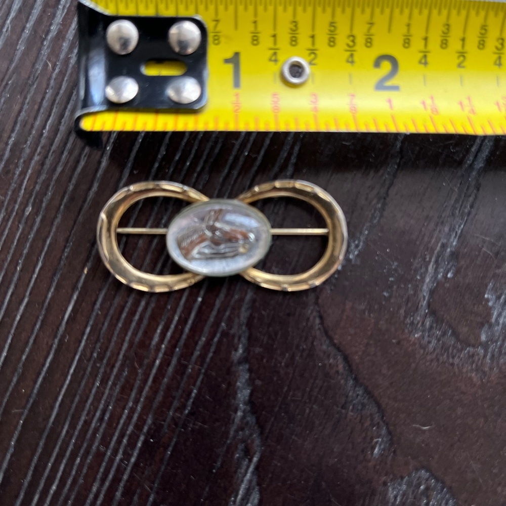 Silver & Gold Tone Horse Equestrian/Kentucky Derby Rodeo Pin/Brooch - Picture 8 of 8